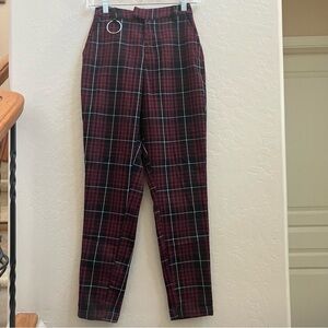 Hot Topic Women’s Red and Black Pants Sz XS